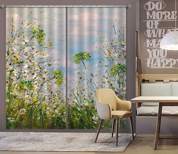 3D Wildflowers Grass 342 Skromova Marina Curtain Curtains Drapes