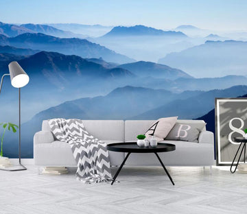3D Cloudy Mountains 603 Wall Murals