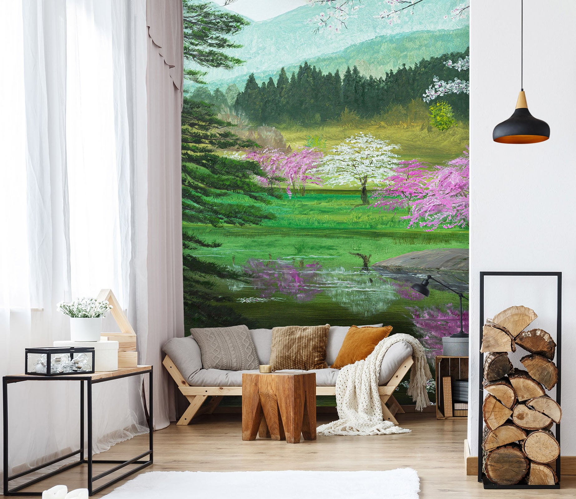 3D Lawn Trees 1869 Marina Zotova Wall Mural Wall Murals