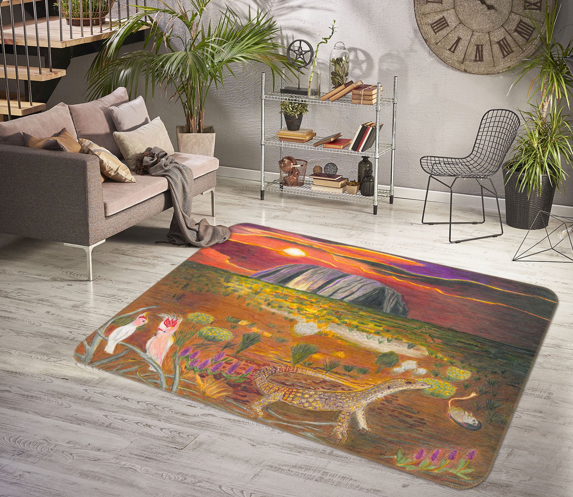 3D Dusk Garden 1513 Michael Sewell Rug Non Slip Rug Mat
