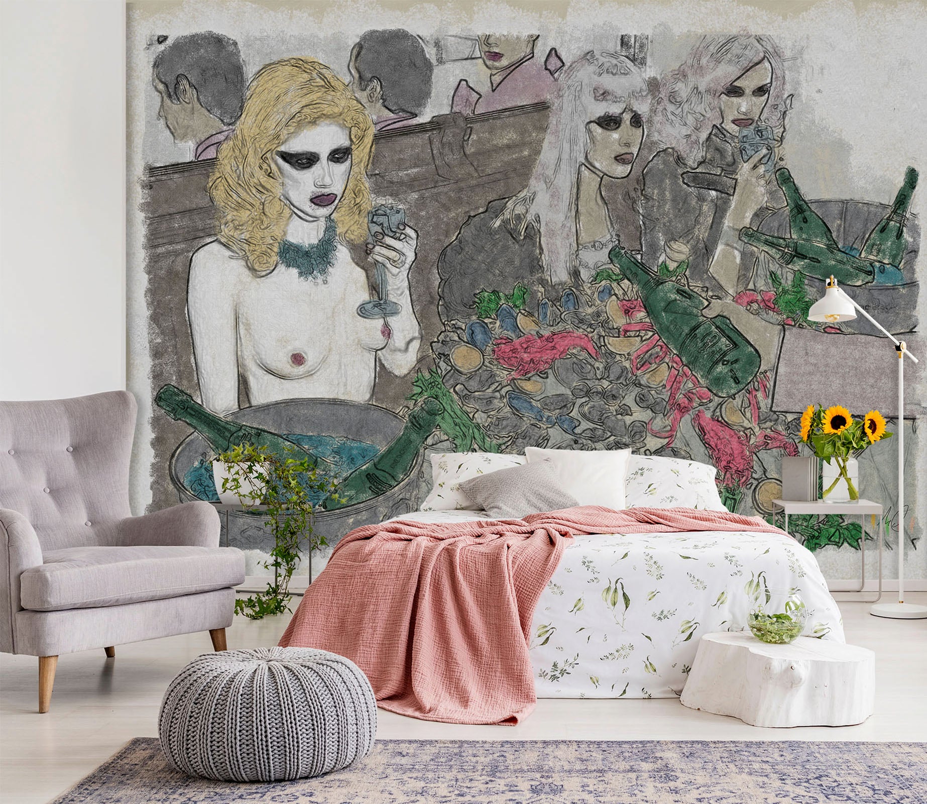 3D Cute Girl 1410 Marco Cavazzana Wall Mural Wall Murals