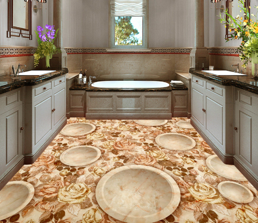 3D Marble Cylinder 409 Floor Mural  Wallpaper Murals Rug & Mat Print Epoxy waterproof bath floor