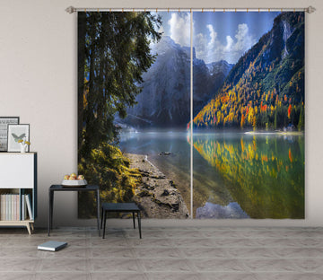 3D Forest Lake 055 Marco Carmassi Curtain Curtains Drapes