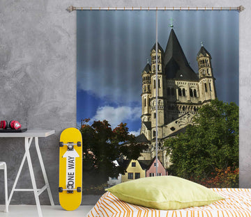 3D Hilltop Castle 053 Kathy Barefield Curtain Curtains Drapes