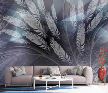 3D Transparent Feather WC1482 Wall Murals