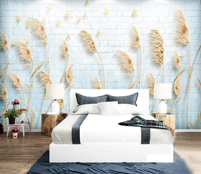 3D Yellow Reed 346 Wall Murals Wallpaper AJ Wallpaper 2 