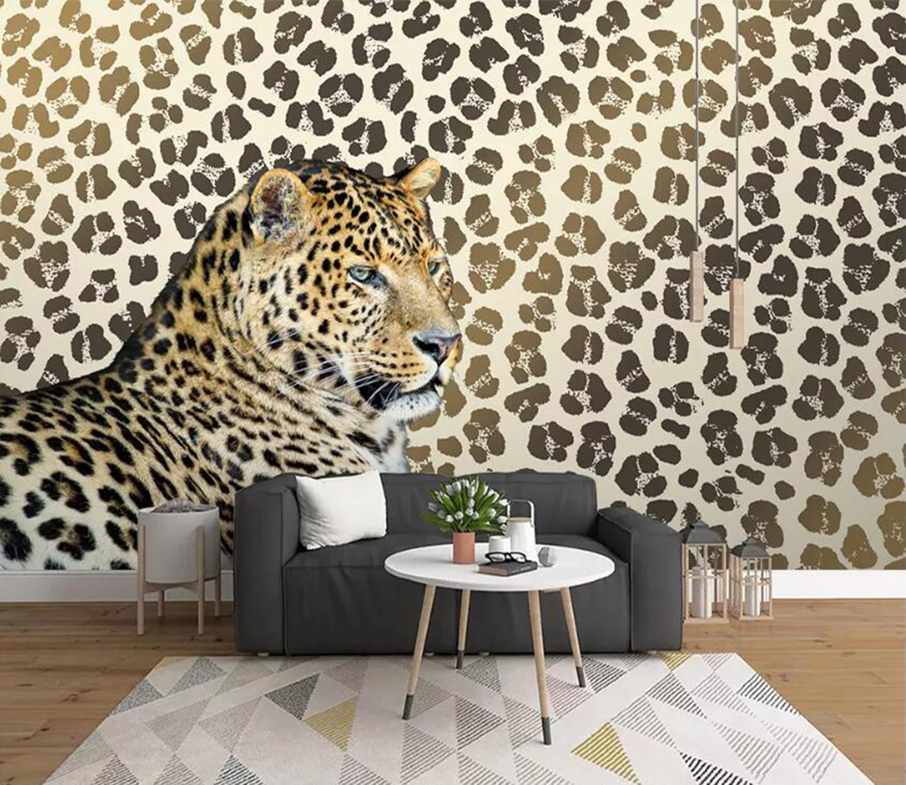 3D Leopard Lion WC64 Wall Murals Wallpaper AJ Wallpaper 2 
