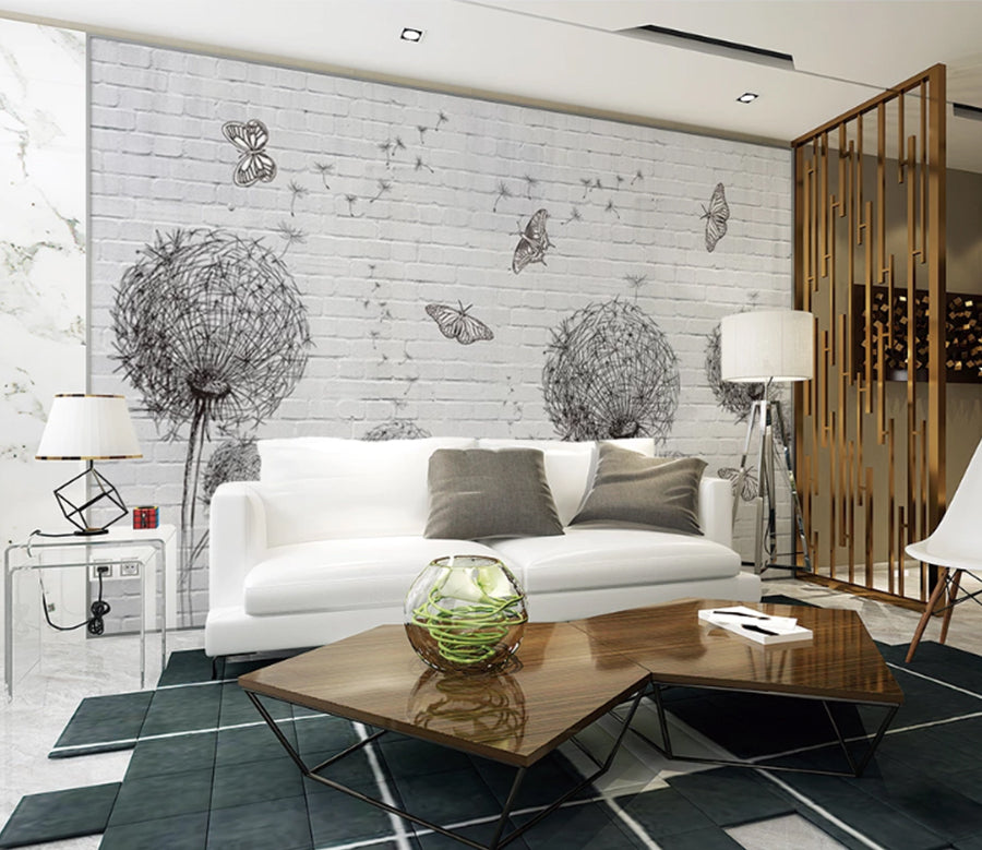 3D Black Butterfly WC2665 Wall Murals