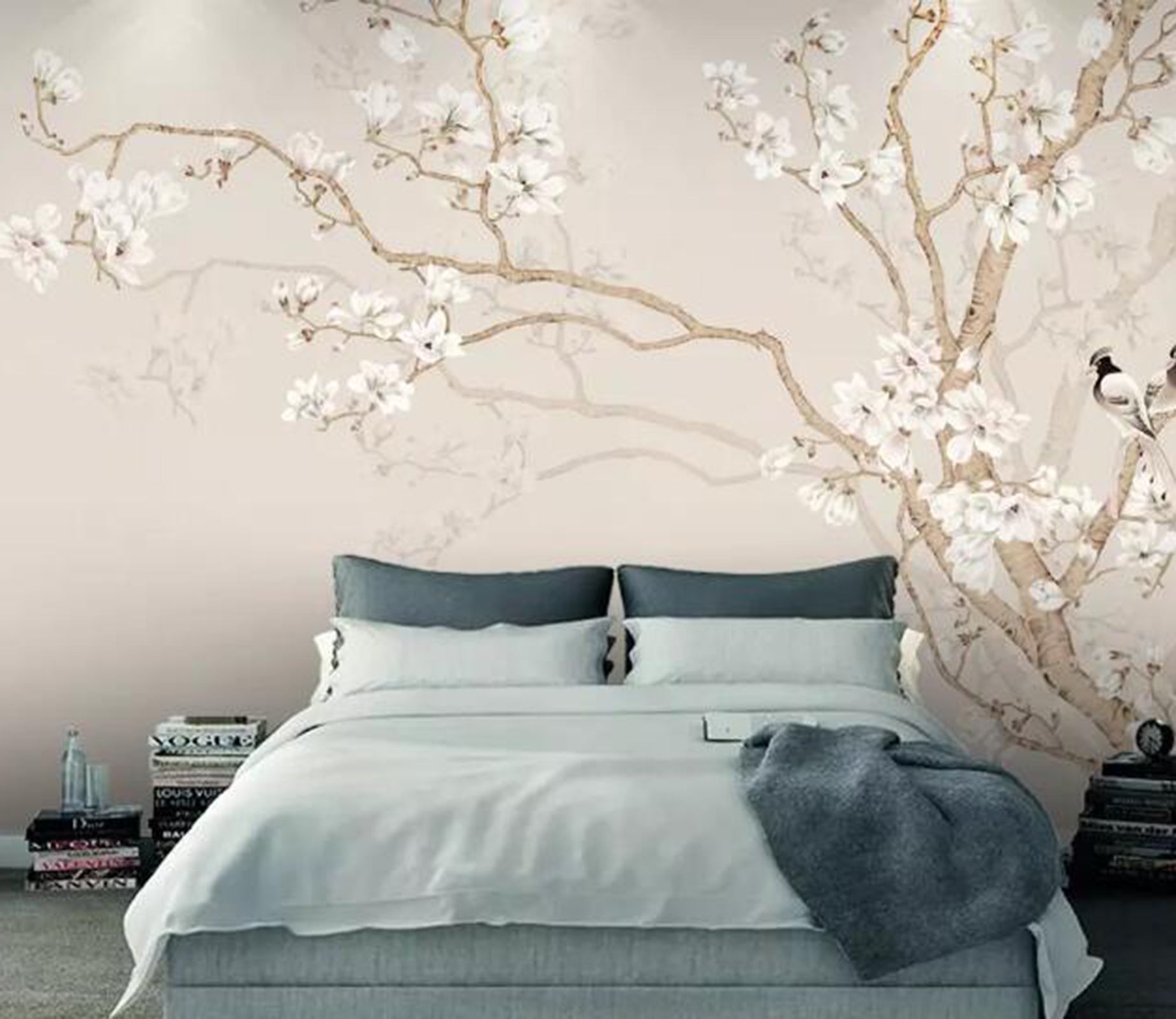 3D Flower Bird WG84 Wall Murals Wallpaper AJ Wallpaper 2 