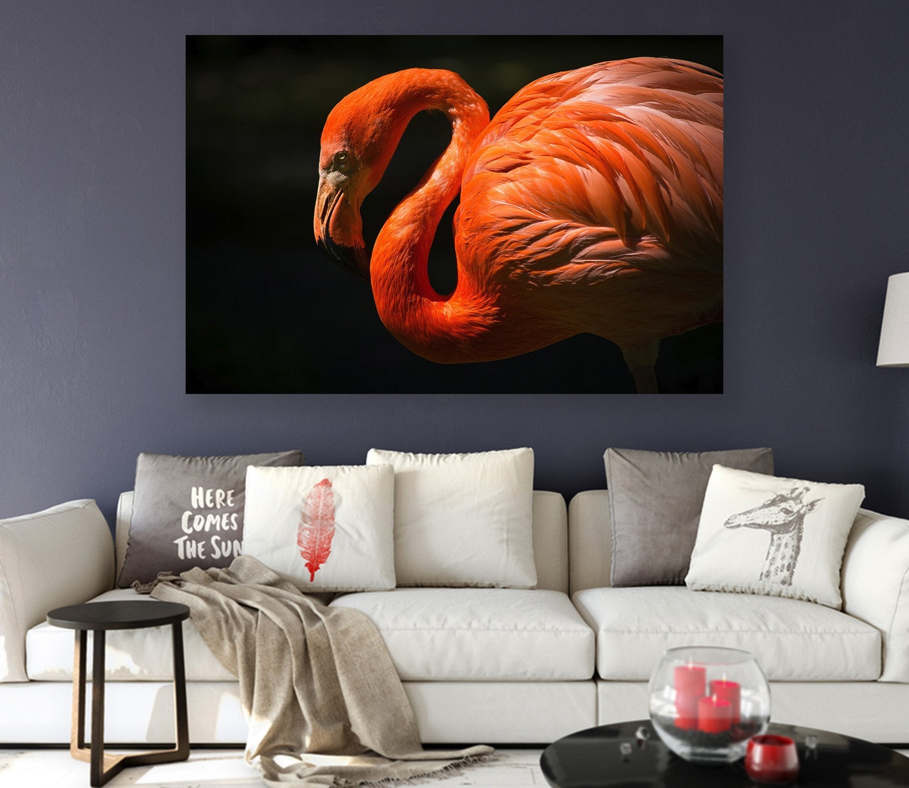 3D Flamingo 14 Animal Wall Stickers Wallpaper AJ Wallpaper 2 