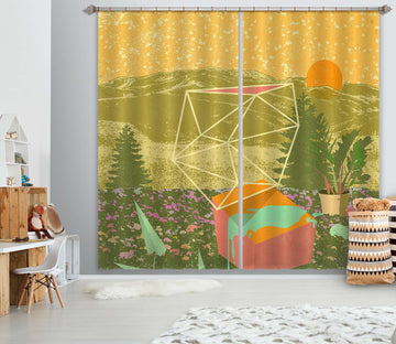 3D Forest At Dusk 045 Showdeer Curtain Curtains Drapes