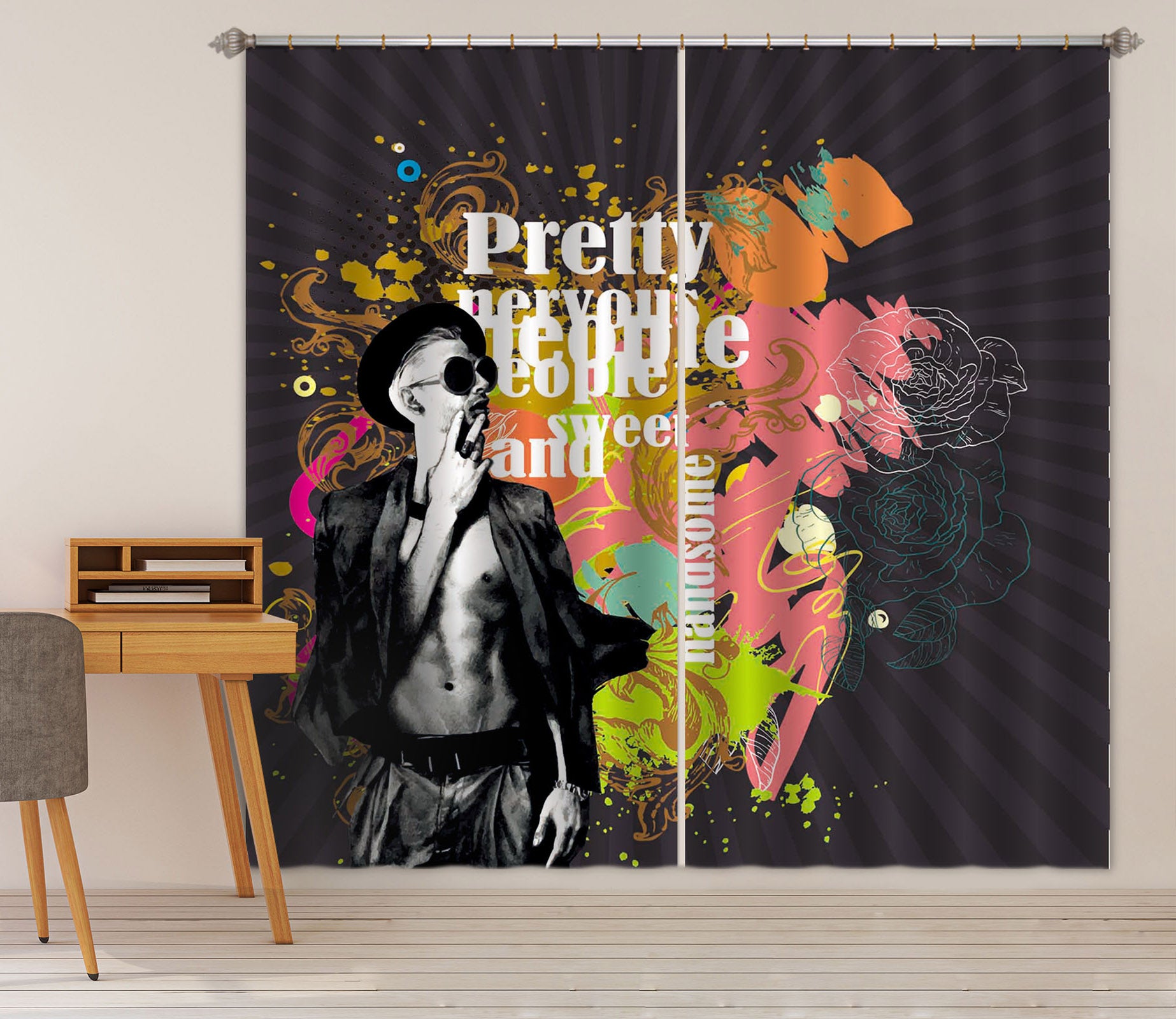 3D Fashion Singer 760 Curtains Drapes