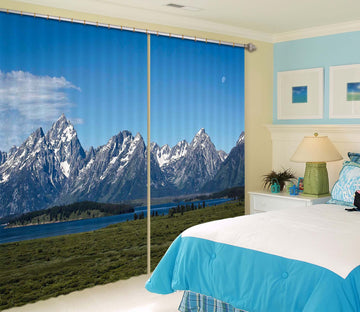 3D Distant Mountains 061 Kathy Barefield Curtain Curtains Drapes