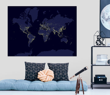 3D Silent Night 223 World Map Wall Sticker