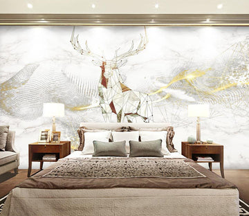 3D Line Deer WG098 Wall Murals
