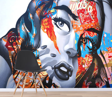 3D Graffiti Girl 628 Wallpaper AJ Wallpapers 