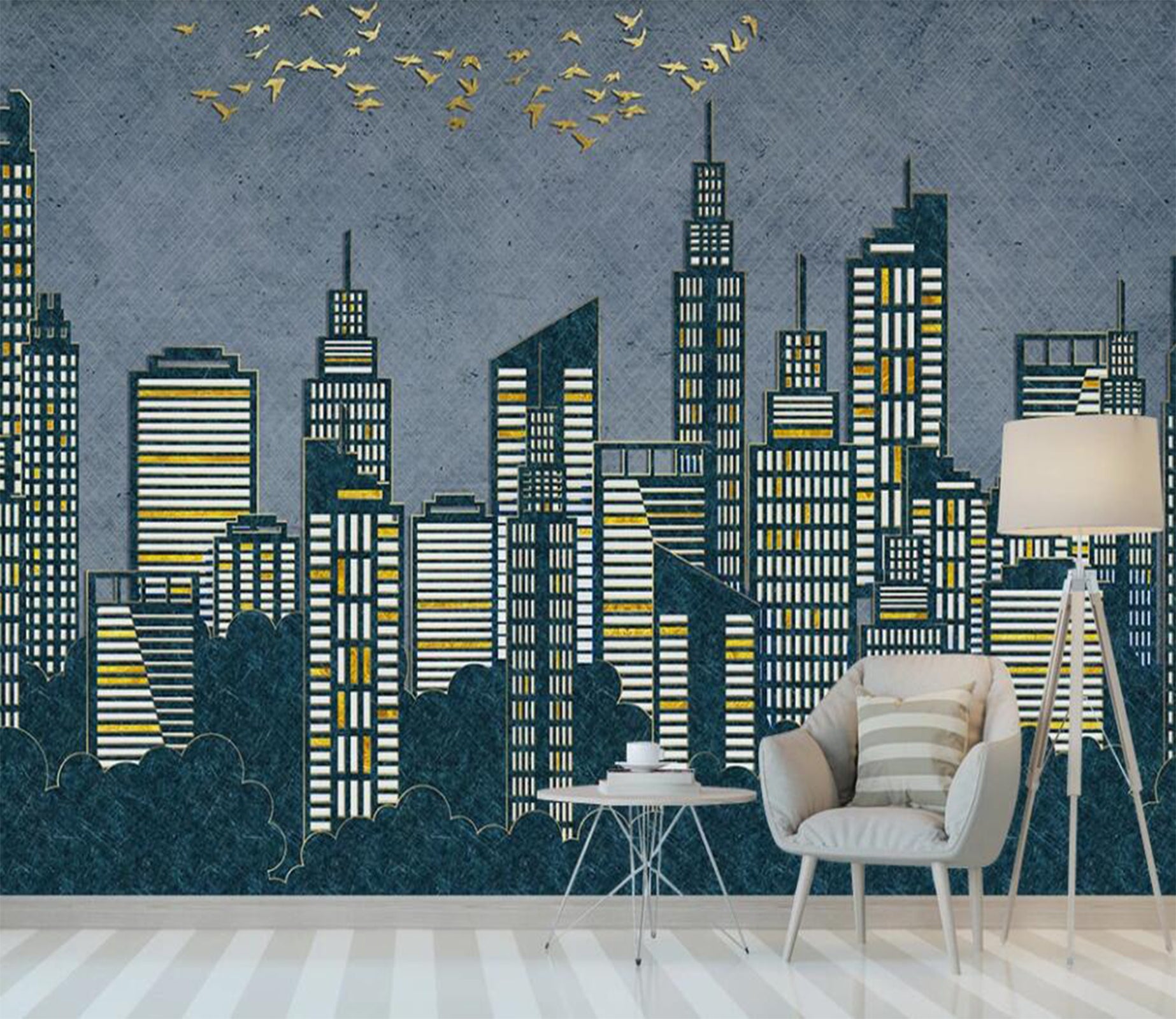 3D Charming Buildings In The Dark 2213 Wall Murals