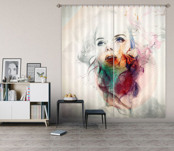 3D Beautiful Woman 710 Curtains Drapes Wallpaper AJ Wallpaper 