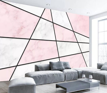 3D Pink Geometry WC57 Wall Murals Wallpaper AJ Wallpaper 2 