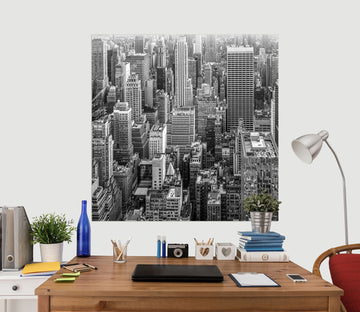 3D Grey City 187 Marco Carmassi Wall Sticker
