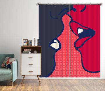 3D Kiss Pattern 1123 Boris Draschoff Curtain Curtains Drapes