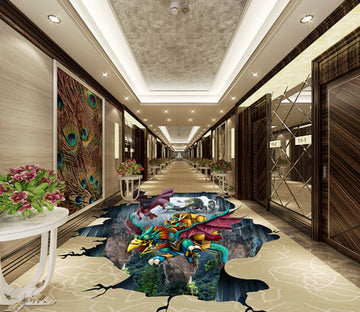 3D Valley Monster 429 Floor Mural  Wallpaper Murals Rug & Mat Print Epoxy waterproof bath floor