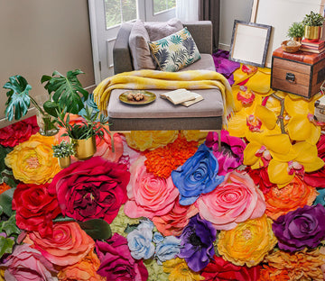 3D Warmly Colored Roses 338 Floor Mural  Wallpaper Murals Rug & Mat Print Epoxy waterproof bath floor
