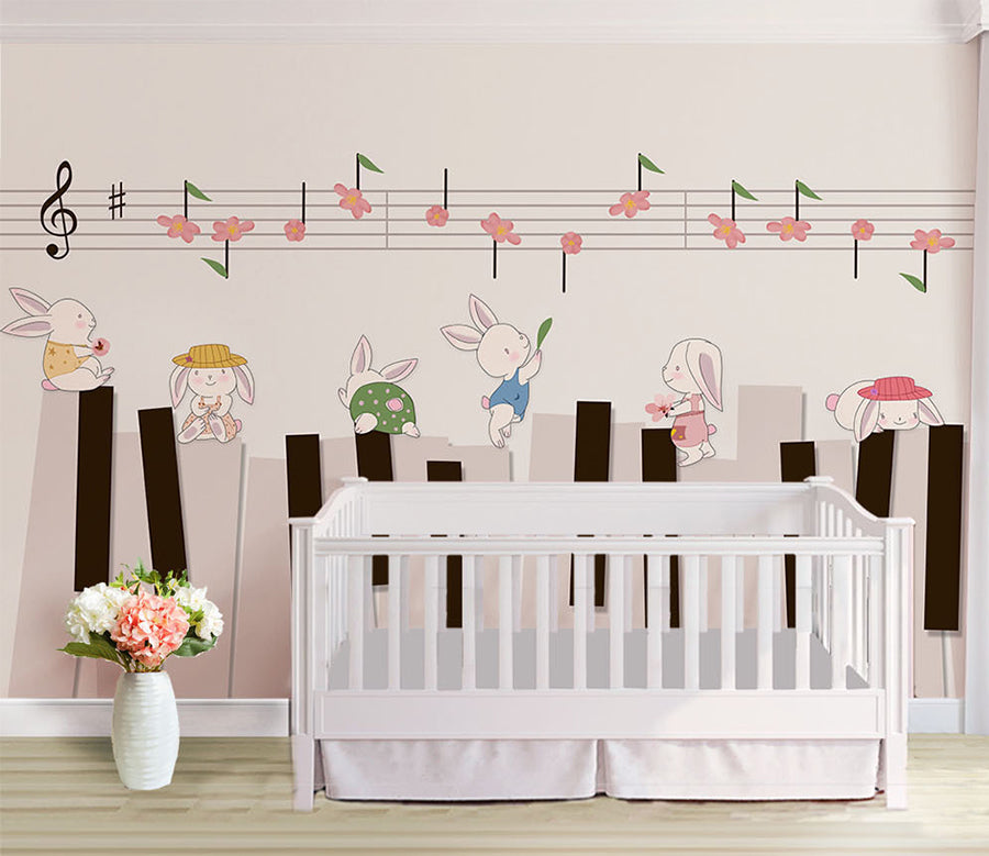 3D Piano Symbol WC019 Wall Murals