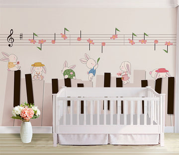 3D Piano Symbol WC019 Wall Murals