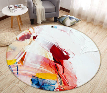 3D Color Smear 114 Round Non Slip Rug Mat Mat AJ Creativity Home 