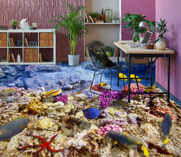 3D Leisurely Ocean World 712 Floor Mural  Wallpaper Murals Rug & Mat Print Epoxy waterproof bath floor