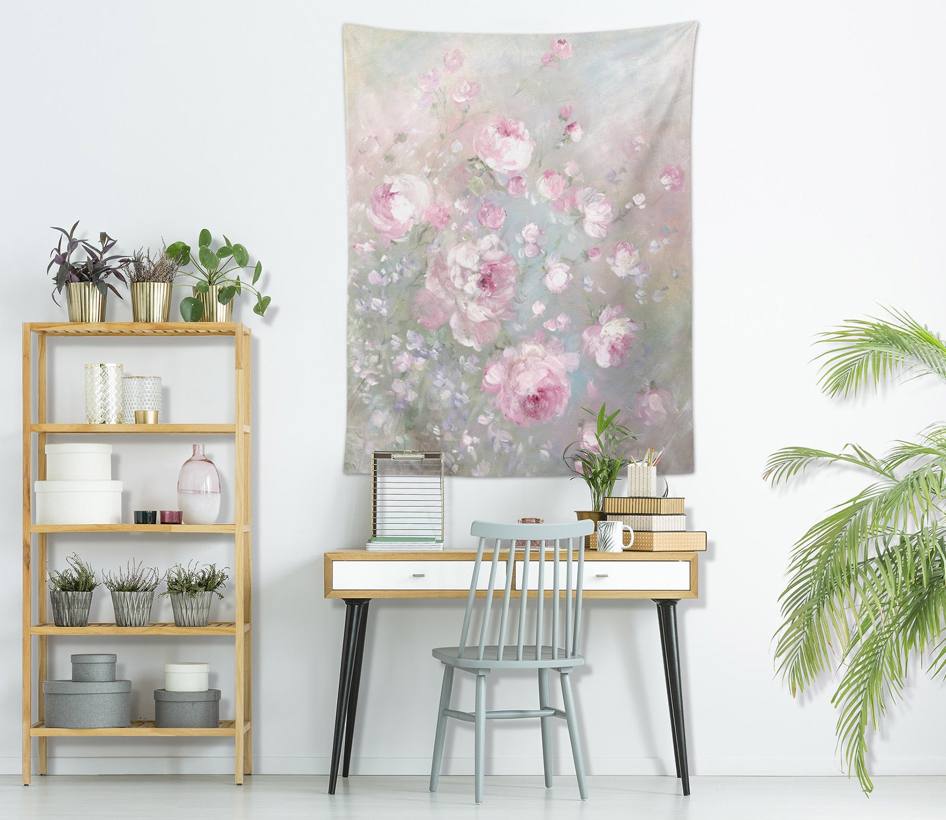 3D Pink Flower 7859 Debi Coules Tapestry Hanging Cloth Hang