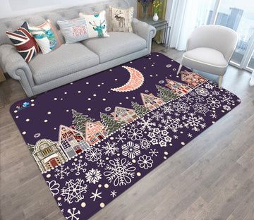 3D Snowflake Pattern Lace 033 Non Slip Rug Mat Mat AJ Creativity Home 