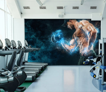 3D Dumbbell Abdominal Muscle 113 Wall Murals Wallpaper AJ Wallpaper 2 