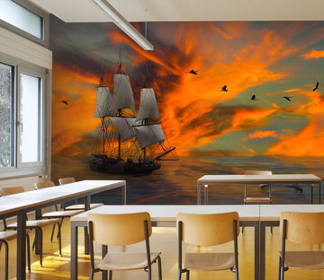 3D ship with birds 40 Wall Murals Wallpaper AJ Wallpaper 2 