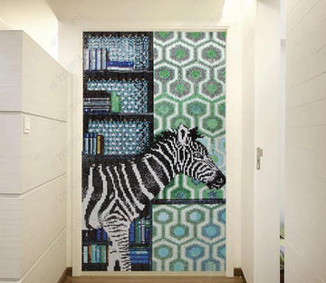 3D Cute Zebra WC278 Wall Murals