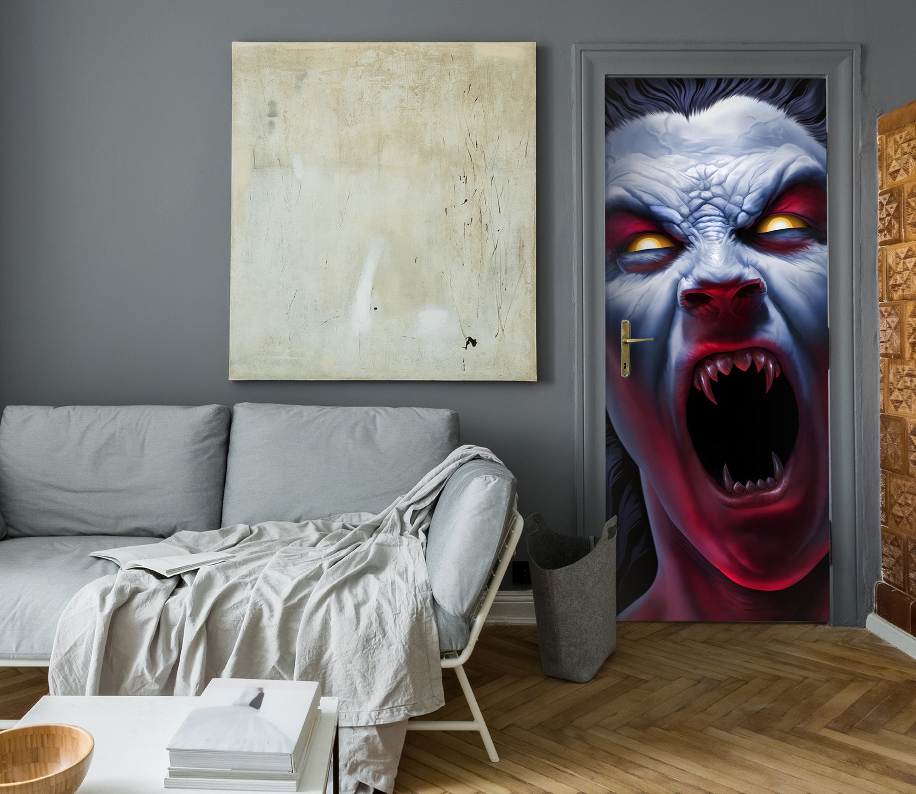 3D Horror Zombie 633 Tom Wood Door Mural