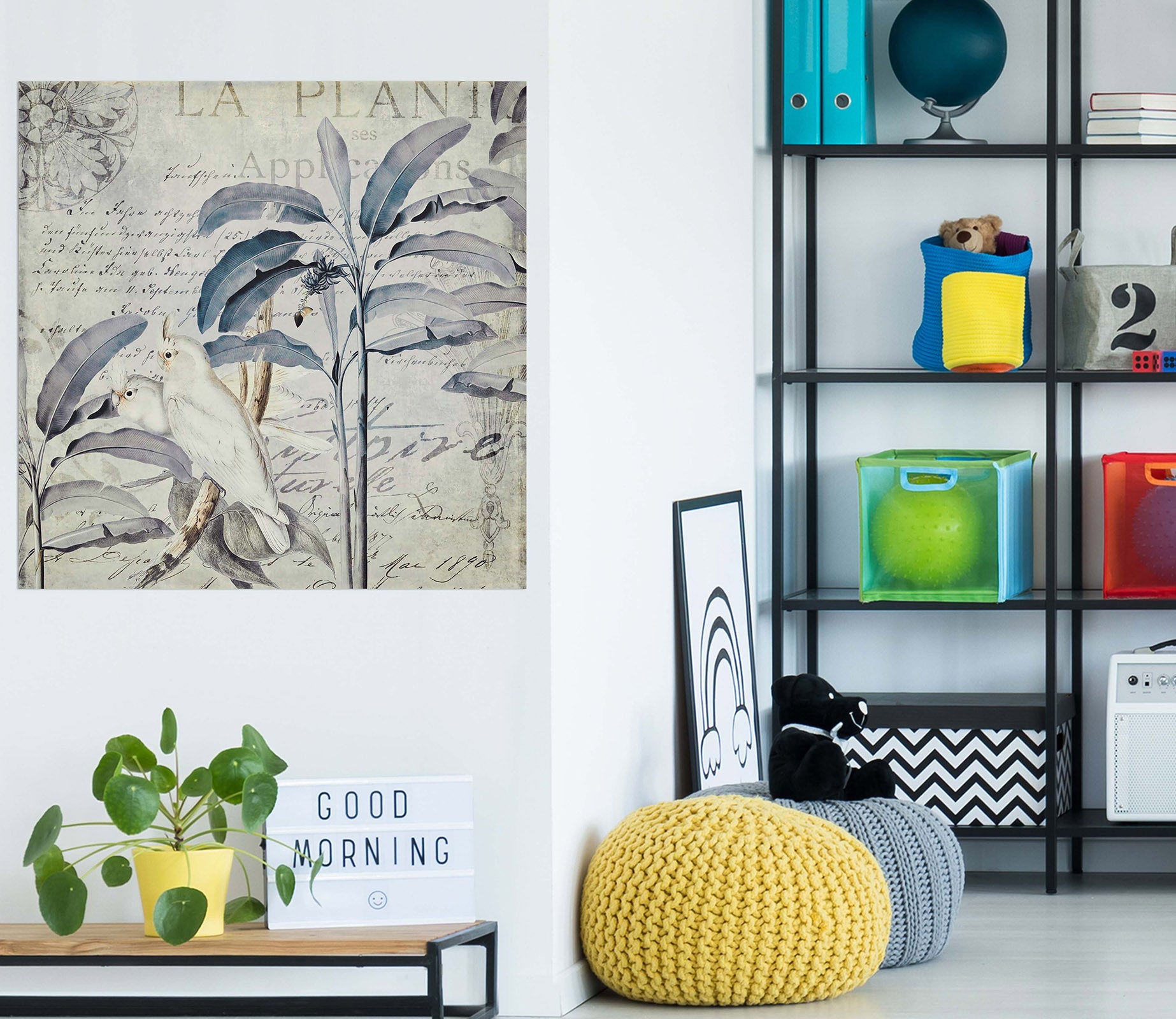 3D White Parrot 033 Andrea haase Wall Sticker