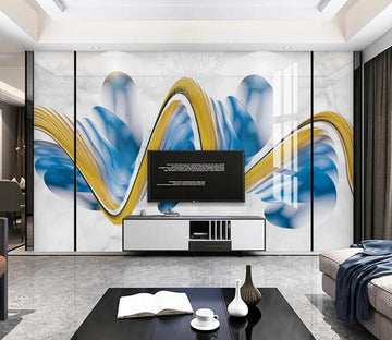 3D Rich Two-color Ribbon 790 Wall Murals