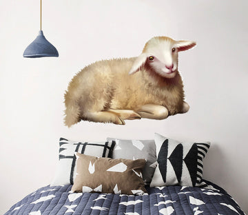 3D Lying Sheep 111 Animals Wall Stickers Wallpaper AJ Wallpaper 