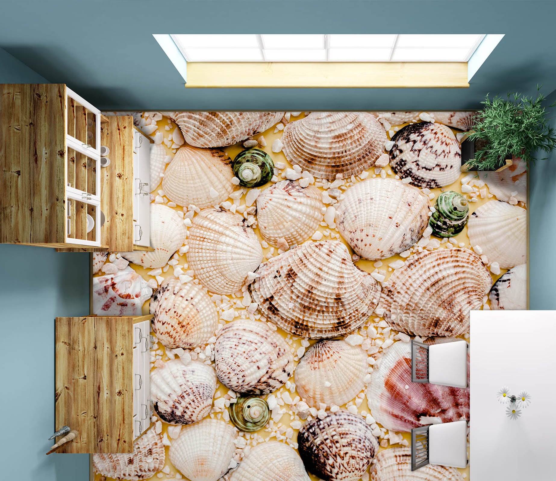 3D Rare Shells 826 Floor Mural  Wallpaper Murals Rug & Mat Print Epoxy waterproof bath floor