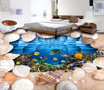 3D Underwater World 466 Floor Mural  Wallpaper Murals Rug & Mat Print Epoxy waterproof bath floor