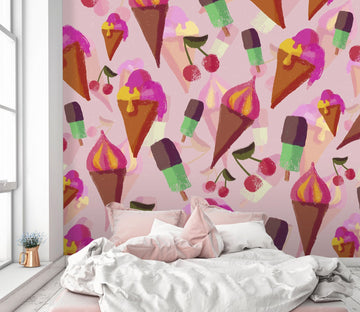 3D Red Graffiti Ice Cream 55 Wallpaper AJ Wallpaper 2 