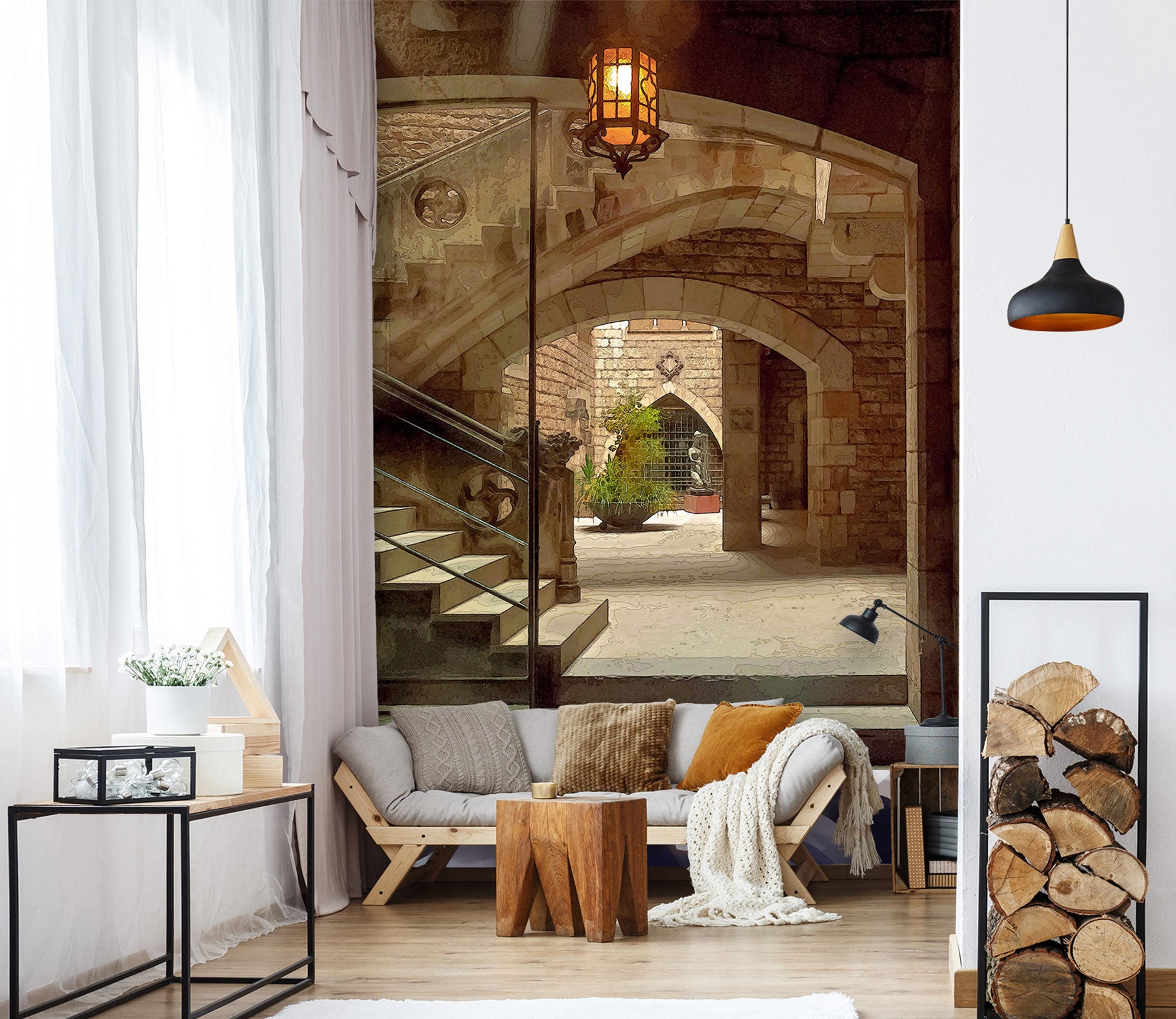 3D Building Stairs 10886 Alius Herb Wall Mural Wall Murals