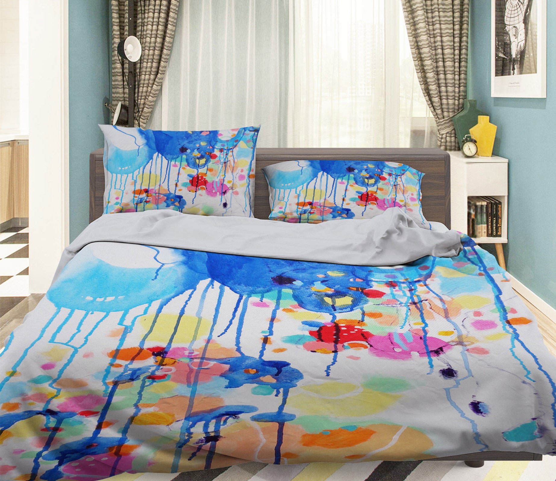 3D Watercolor Petals 1221 Misako Chida Bedding Bed Pillowcases Quilt Cover Duvet Cover