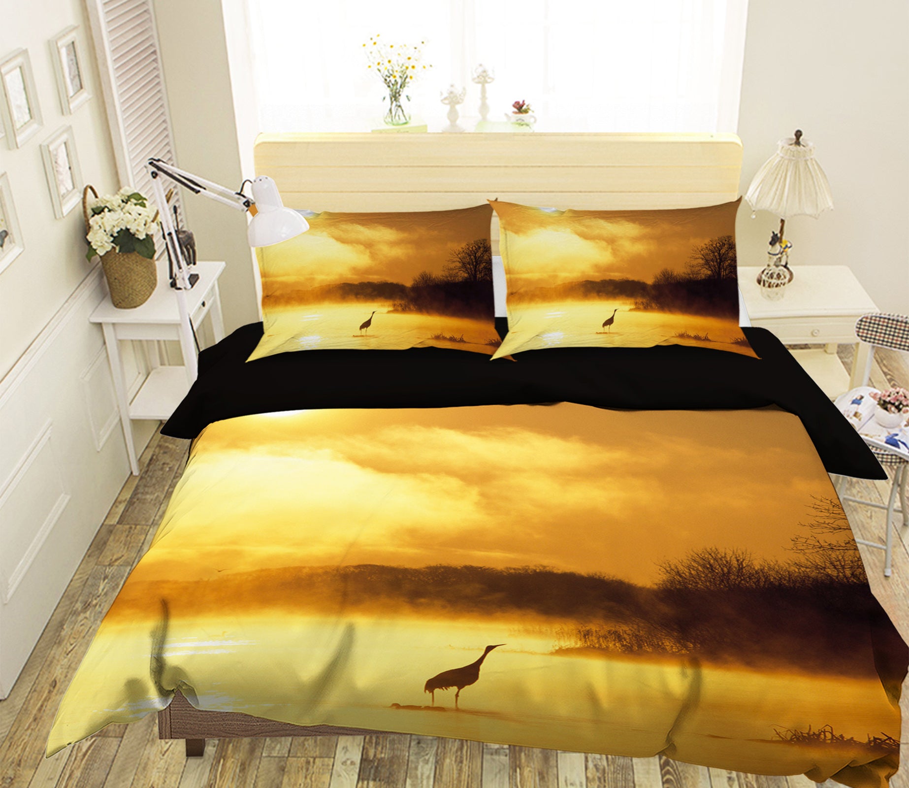 3D Yellow Sky 054 Bed Pillowcases Quilt