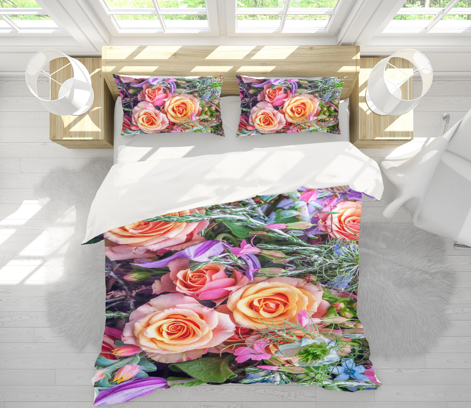 3D Bright Rose 6969 Assaf Frank Bedding Bed Pillowcases Quilt Cover Duvet Cover