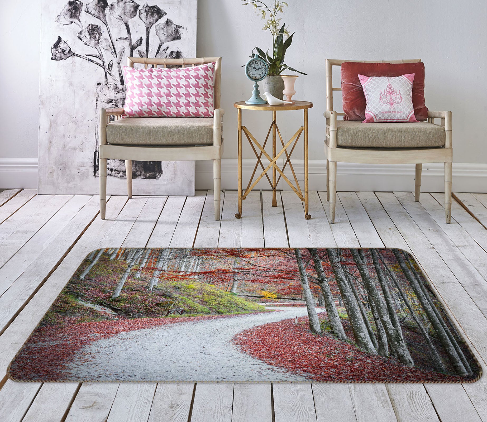 3D Forest Path 1163 Marco Carmassi Rug Non Slip Rug Mat