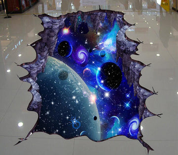 3D Universe Planet 103 Floor Mural  Self-Adhesive Sticker Bathroom Non-slip Waterproof Flooring Murals