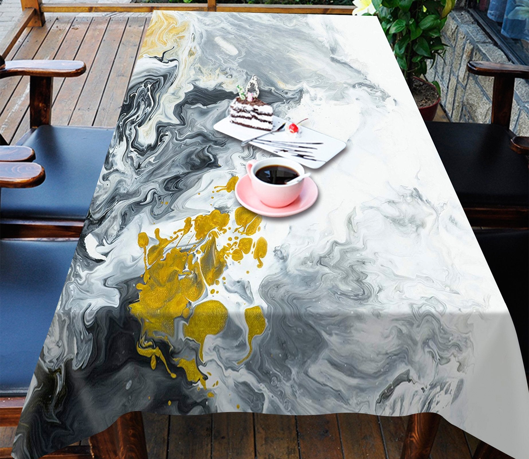 3D Black Gradient Pattern 73 Tablecloths Wallpaper AJ Wallpaper 